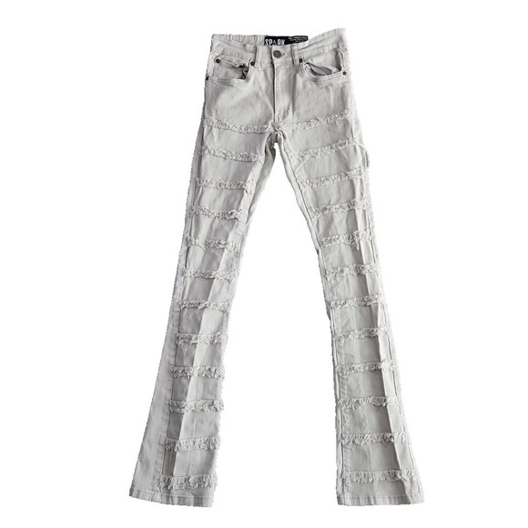 Spark Jeans Men's 29x38 Premium Denim Jeans Studio Collection Gray Frayed 165496 - Picture 1 of 16